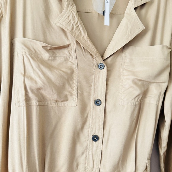 NWT ASOS Tan Jumpsuit with Belted Waist and Tapered Legs - Picture 4 of 10